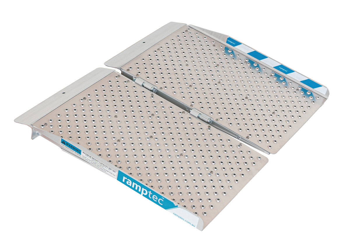 Aluminium Wheelchair / Scooter Ramp Portable Folding - Punch Plate