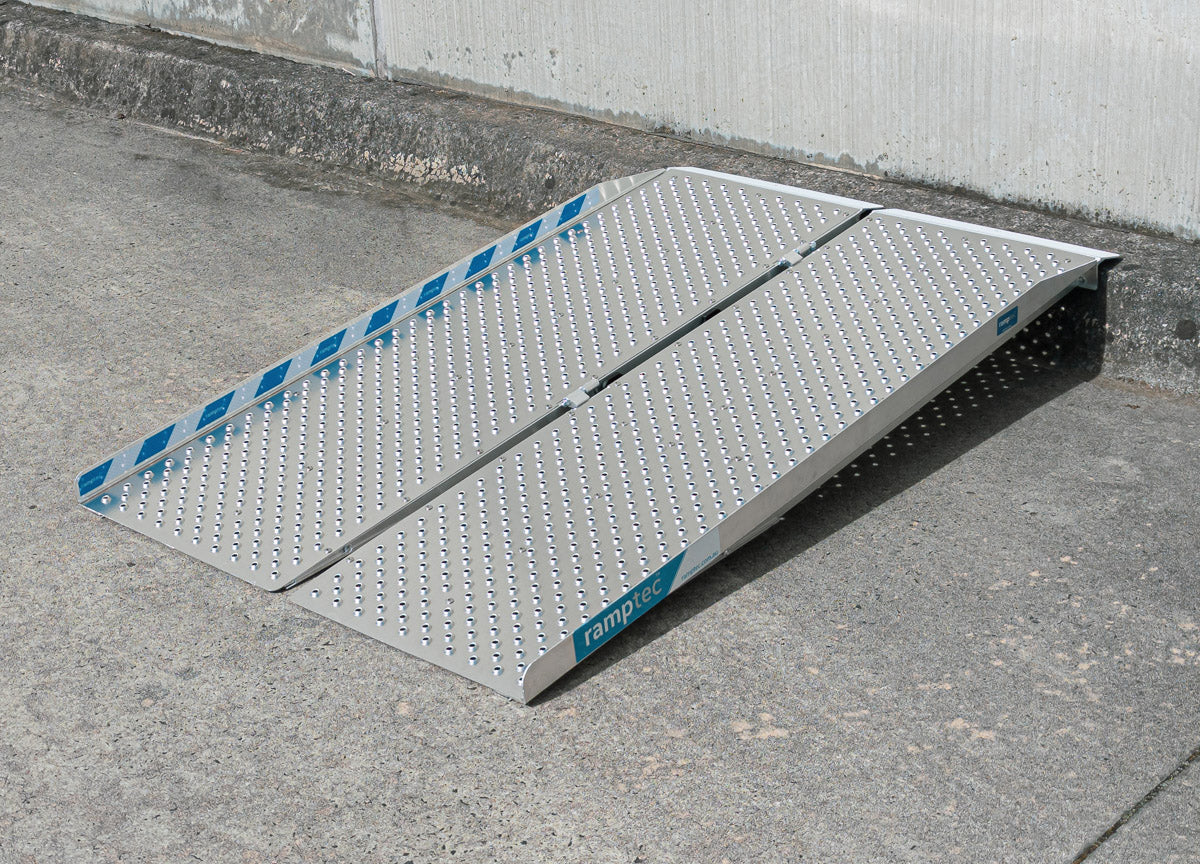 Aluminium Wheelchair / Scooter Ramp Portable Folding - Punch Plate
