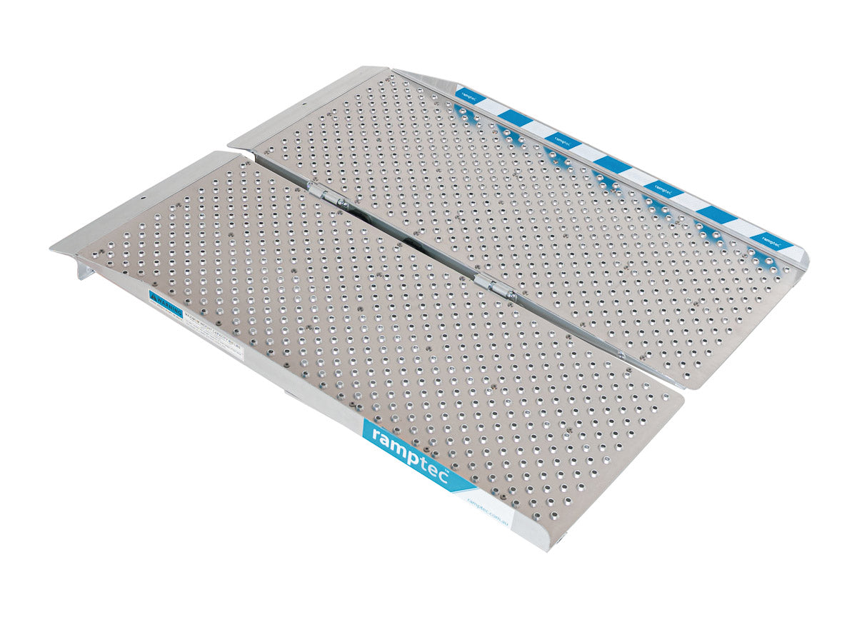 Aluminium Wheelchair / Scooter Ramp Portable Folding - Punch Plate